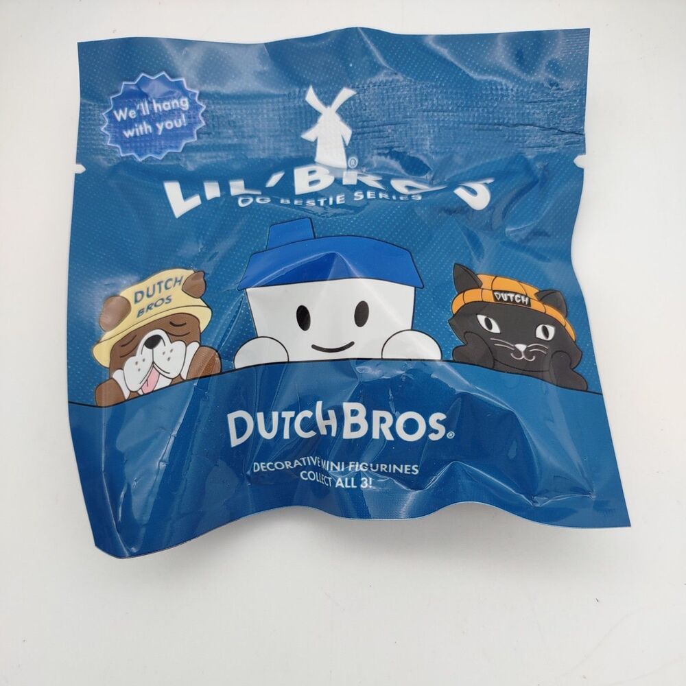 New Dutch Bros Lil Bros OG Besties Decorative Mini Figurine Dec 2025 Coffee Cup